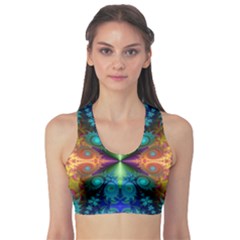 Fractal Fractal Background Design Sports Bra by Pakrebo