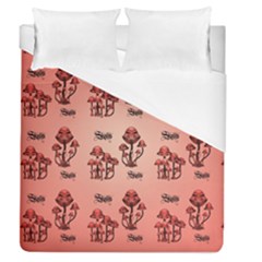 Funny Mushroom Pattern Duvet Cover (queen Size) by FantasyWorld7