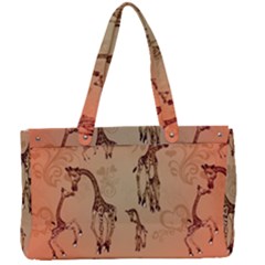 Cute Giraffe Pattern Canvas Work Bag by FantasyWorld7