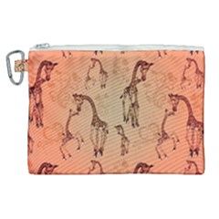 Cute Giraffe Pattern Canvas Cosmetic Bag (xl) by FantasyWorld7
