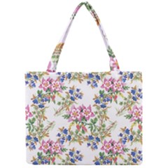 Watercolor flowers pattern Mini Tote Bag