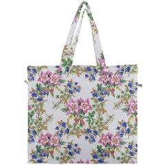 Watercolor flowers pattern Canvas Travel Bag