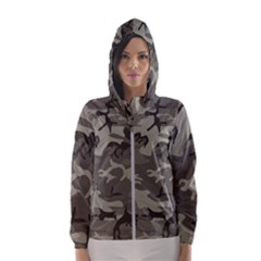 Camo Grey Hooded Windbreaker (women) by retrotoomoderndesigns