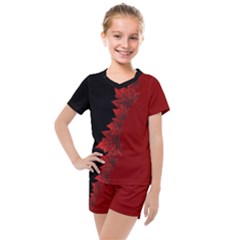 Kids  Canada Mesh Tee and Shorts Canada Maple Leaf Sports Set