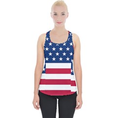 American Flag Piece Up Tank Top by Valentinaart