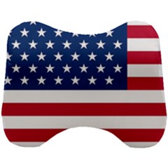 American Flag Head Support Cushion by Valentinaart
