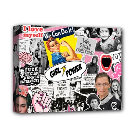 Feminism Collage  Deluxe Canvas 14  X 11  (stretched) by Valentinaart