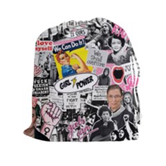 Feminism Collage  Drawstring Pouch (xxl) by Valentinaart