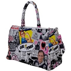 Feminism Collage  Duffel Travel Bag by Valentinaart