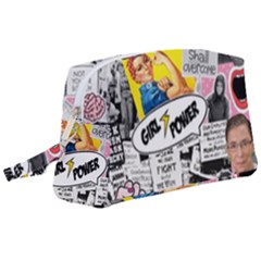 Feminism Collage  Wristlet Pouch Bag (large) by Valentinaart