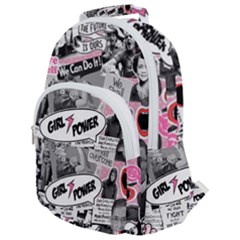 Feminism Collage  Rounded Multi Pocket Backpack by Valentinaart