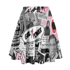 Feminism Collage  High Waist Skirt by Valentinaart