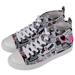 Feminism Collage  Women s Mid-top Canvas Sneakers by Valentinaart