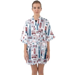 London Love Quarter Sleeve Kimono Robe by lucia