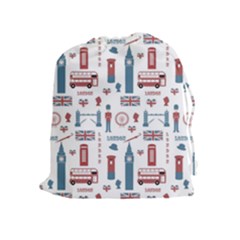 London Love Drawstring Pouch (xl) by lucia