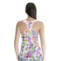 Mosaic Colorful Pattern Geometric Racer Back Sports Top View2