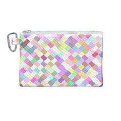 Mosaic Colorful Pattern Geometric Canvas Cosmetic Bag (medium)