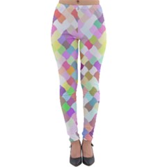 Mosaic Colorful Pattern Geometric Lightweight Velour Leggings by Mariart