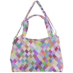 Mosaic Colorful Pattern Geometric Double Compartment Shoulder Bag by Mariart