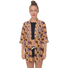 Flowers Girl Barrow Wheel Barrow Open Front Chiffon Kimono by Alisyart