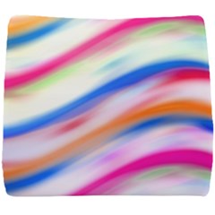 Vivid Colorful Wavy Abstract Print Seat Cushion by dflcprintsclothing