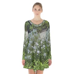 Lurie Garden Amsonia Long Sleeve Velvet V-neck Dress by Riverwoman