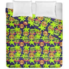 Smiley Background Smiley Grunge Duvet Cover Double Side (California King Size)