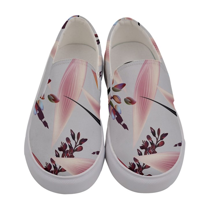 Memo Foral Women s Canvas Slip Ons