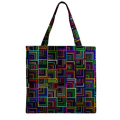 Wallpaper Background Colorful Zipper Grocery Tote Bag