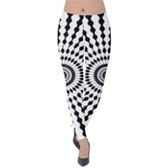 Starburst Sunburst Hypnotic Velvet Leggings by Pakrebo