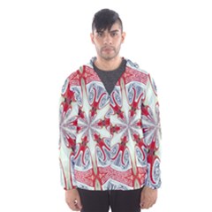 Kaleidoscope Background Bottles Hooded Windbreaker (men) by Pakrebo