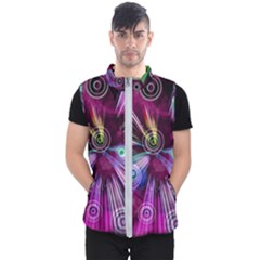 Fractal Circles Abstract Men s Puffer Vest by Pakrebo