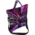 Fractal Circles Abstract Fold Over Handle Tote Bag View1