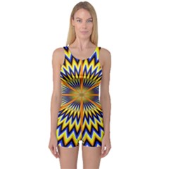 Illusion Head Idea Irritation One Piece Boyleg Swimsuit