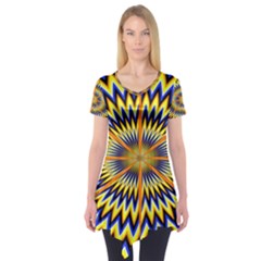 Illusion Head Idea Irritation Short Sleeve Tunic 