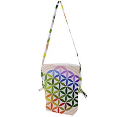 Mandala Rainbow Colorful Reiki Folding Shoulder Bag