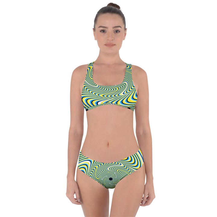 Illusion Idea Head Irritation Criss Cross Bikini Set