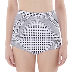 Illusion Form Shape Curve Design High-waisted Bikini Bottoms by Pakrebo