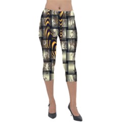 Graphics Abstraction The Illusion Lightweight Velour Capri Leggings  by Pakrebo