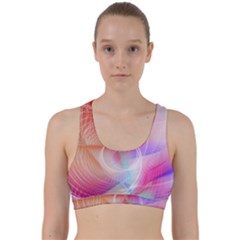 Background Nebulous Fog Rings Back Weave Sports Bra by Pakrebo