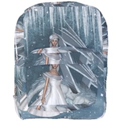 Wonderful Girl With Ice Dragon Full Print Backpack by FantasyWorld7