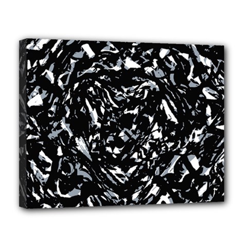 Dark Abstract Print Canvas 14  X 11  (stretched) by dflcprintsclothing