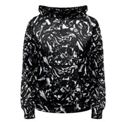 Dark Abstract Print Women s Pullover Hoodie by dflcprintsclothing
