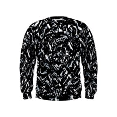 Dark Abstract Print Kids  Sweatshirt by dflcprintsclothing