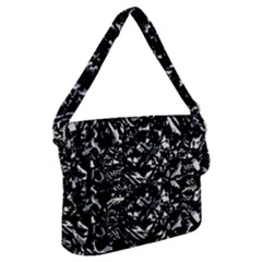 Dark Abstract Print Buckle Messenger Bag by dflcprintsclothing