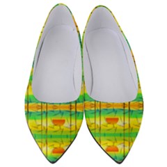 Birds Beach Sun Abstract Pattern Women s Low Heels