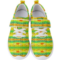 Birds Beach Sun Abstract Pattern Men s Velcro Strap Shoes