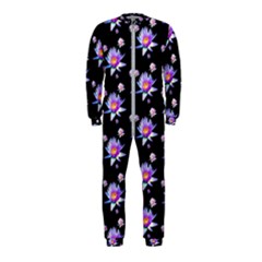 Flowers Pattern Background Lilac Onepiece Jumpsuit (kids)