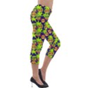 Smiley Background Smiley Grunge Lightweight Velour Capri Leggings  View4