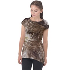 Sea Eagle Raptor Nature Predator Cap Sleeve High Low Top by Pakrebo